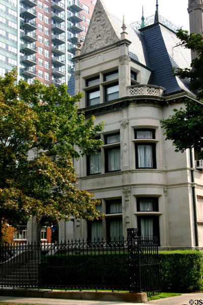 William W. Kimball House (1890) (1801 South Prairie Ave.). Chicago, IL. Style: French Chateau. Architect: Solon S. Berman.