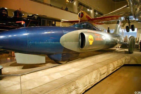 Spirit of America which in 1964 again hit a world land speed record of 600 mph at Museum of Science & Industry. Chicago, IL.