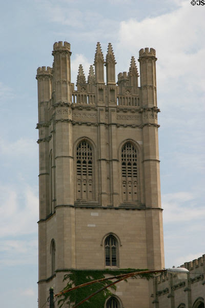 Tower of Hutchinson Commons (1135 E. 57th St.) of University of Chicago. Chicago, IL.