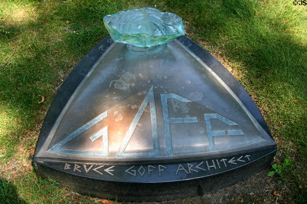 Monument to Bruce Goff, Architect in Graceland Cemetery. Chicago, IL. Architect: Bruce Goff.