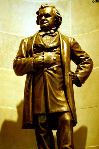 Statue of Stephen Douglas (1813-61) at Illinois State Capitol. Springfield, IL.