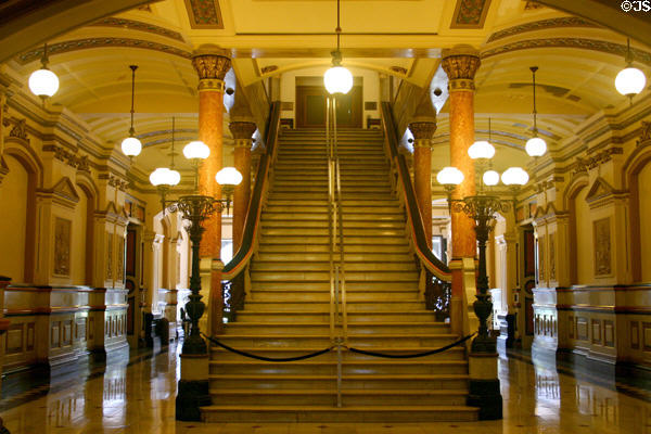 Staircase in Illinois State Capitol. Springfield, IL.