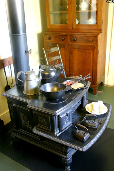 Lincoln family kitchen stove in Lincoln home. Springfield, IL.