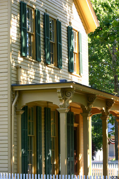 8th Street house with worked wood porch. Springfield, IL.