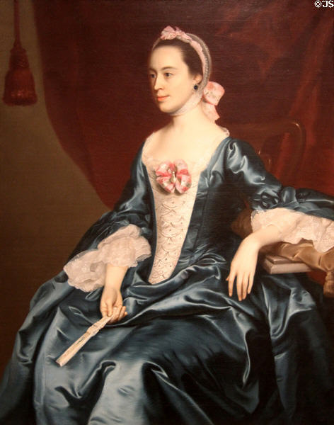 Portrait of Lady in Blue Dress (1763) by John Singleton Copley at Art Institute of Chicago. Chicago, IL.