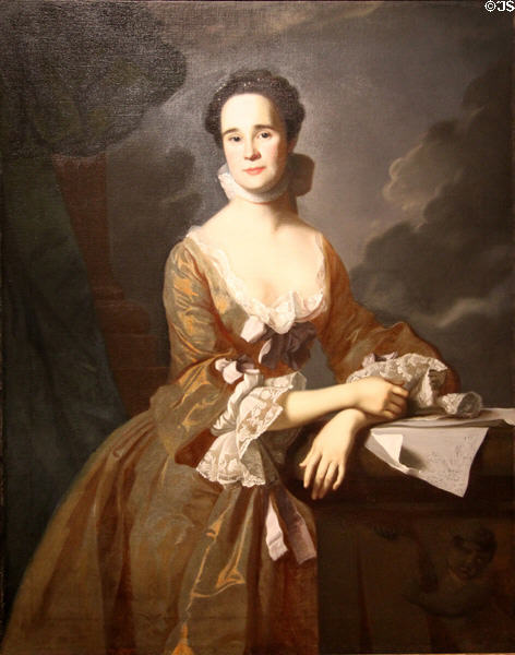 Portrait of Mrs. Daniel Hubbard (c1764) by John Singleton Copley at Art Institute of Chicago. Chicago, IL.
