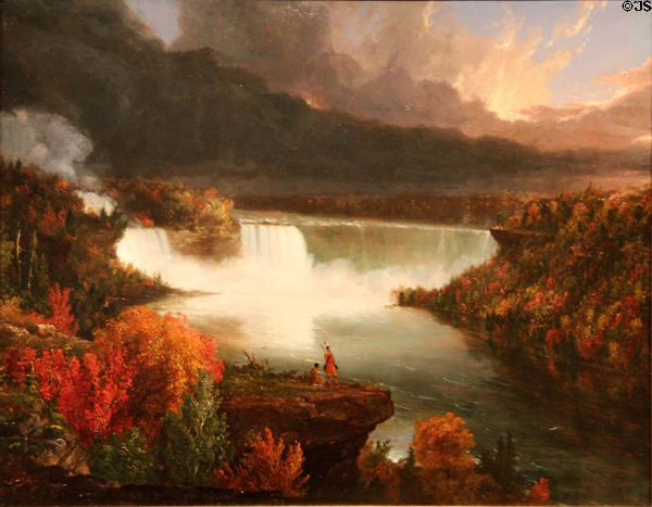 Distant View of Niagara Falls painting (1830) by Thomas Cole at Art Institute of Chicago. Chicago, IL.
