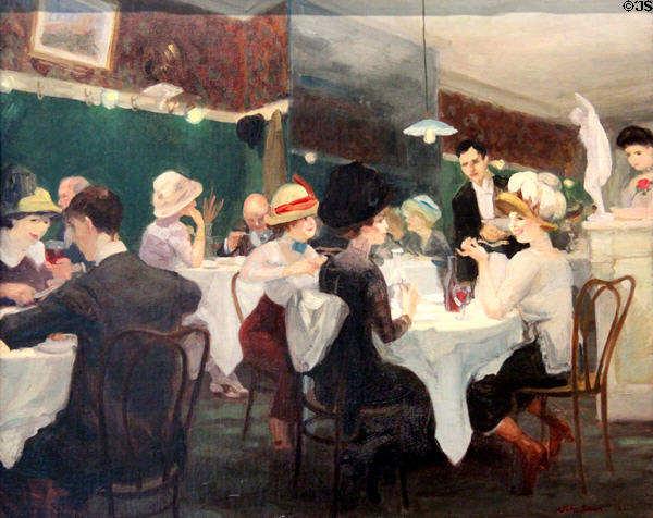 Renganeschi's Saturday Night painting (1912) by John Sloan at Art Institute of Chicago. Chicago, IL.