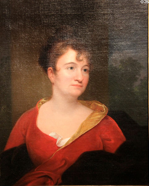 Portrait of Abigail Inskeep Bradford (1803-8) by Rembrandt Peale at Art Institute of Chicago. Chicago, IL.