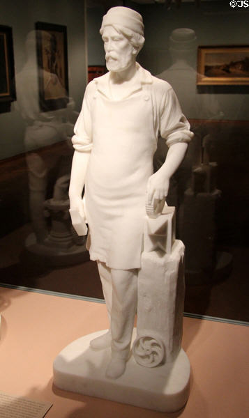 Machinist sculpture (c1859) by Emma Stebbins at Art Institute of Chicago. Chicago, IL.