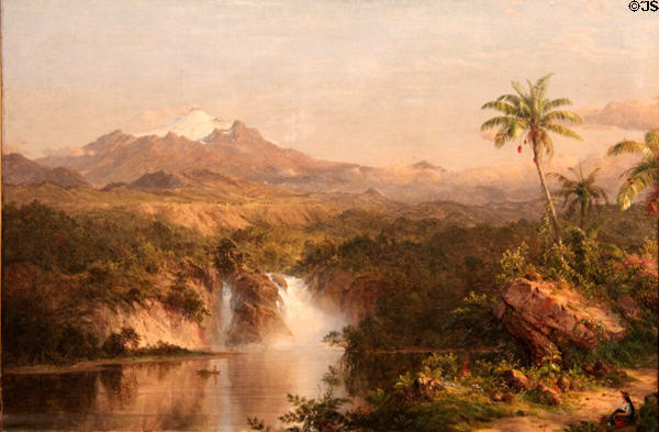 View of Cotopaxi painting (1857) by Frederic Edwin Church at Art Institute of Chicago. Chicago, IL.