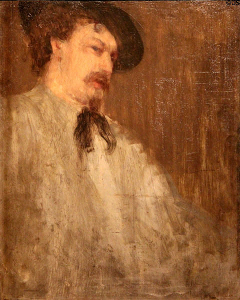 Portrait of the Artist's Brother, Dr. William McNeill Whistler (1871-3) by James McNeill Whistler at Art Institute of Chicago. Chicago, IL.