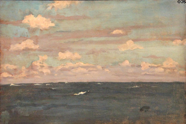 Violet & Silver: the Deep Sea painting (1893) by James McNeill Whistler at Art Institute of Chicago. Chicago, IL.