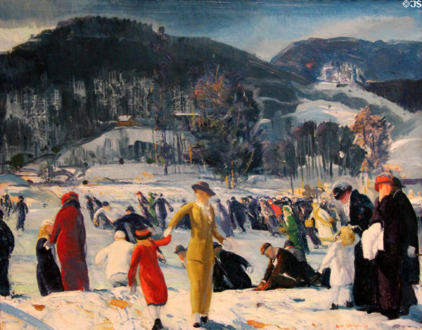 Love of Winter painting (1914) by George Wesley Bellows at Art Institute of Chicago. Chicago, IL.