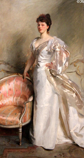 Mrs. George Swinton (Elizabeth Ebsworth) portrait (1891) by John Singer Sargent at Art Institute of Chicago. Chicago, IL.