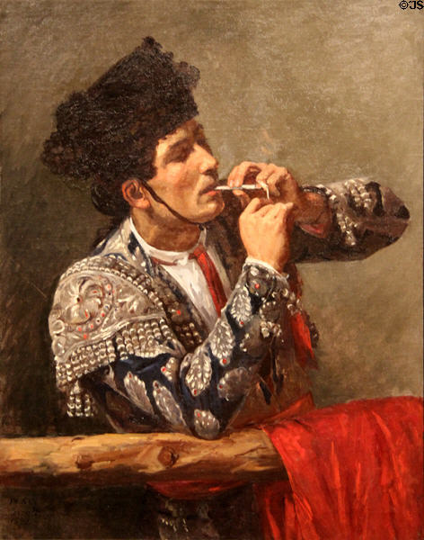 After the Bullfight painting (1873) by Mary Cassatt at Art Institute of Chicago. Chicago, IL.