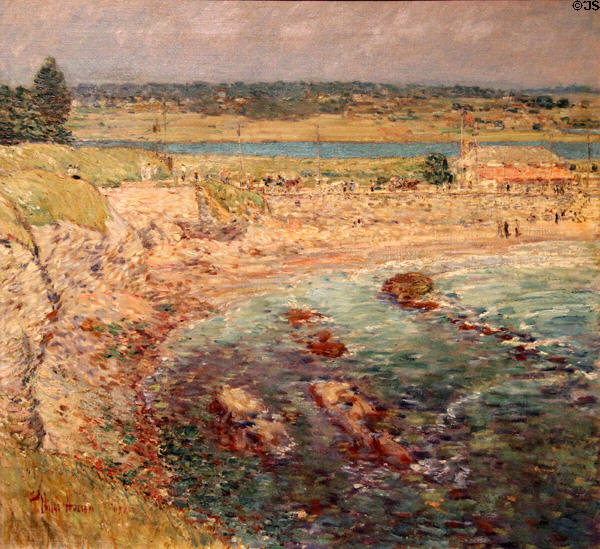 Bailey's Beach, Newport, RI painting (1901) by Childe Hassam at Art Institute of Chicago. Chicago, IL.