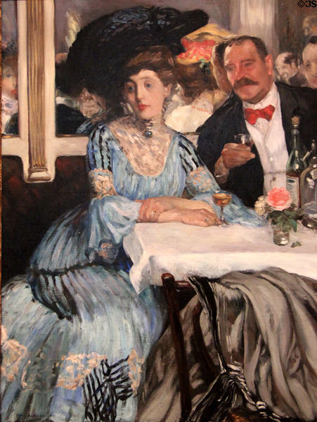 At Mouquin's painting (1905) by William Glackens at Art Institute of Chicago. Chicago, IL.