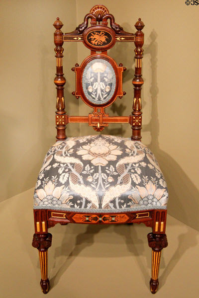 Side chair with marquetry (1869-70) by Herter Brothers at Art Institute of Chicago. Chicago, IL.