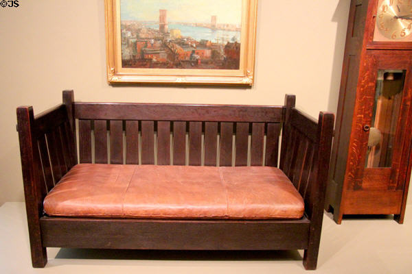 Settle (c1902) by Gustav Stickley at Art Institute of Chicago. Chicago, IL.