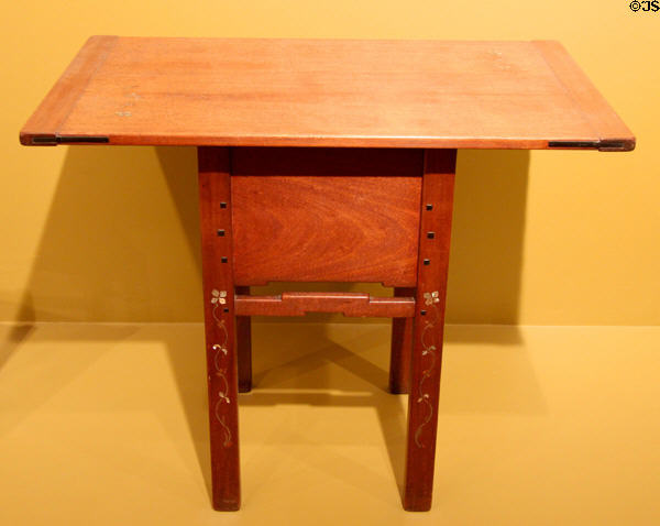 Serving table (1907-9) by Charles Sumner Green of Pasadena, CA made by Peter Hall Manuf. Co. at Art Institute of Chicago. Chicago, IL.
