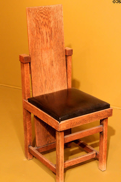 Side chair (1904) by Frank Lloyd Wright at Art Institute of Chicago. Chicago, IL.