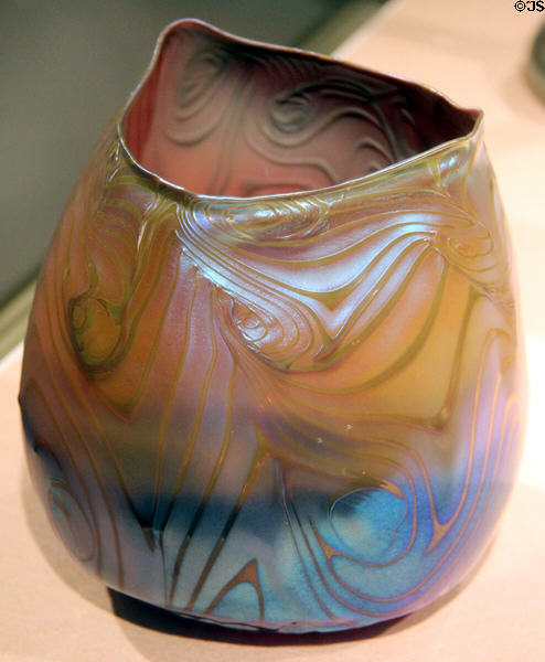 Glass vase (1901) by Louis Comfort Tiffany at Art Institute of Chicago. Chicago, IL.
