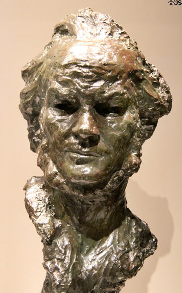 Self-portrait bronze bust by Honoré Daumier at Art Institute of Chicago. Chicago, IL.