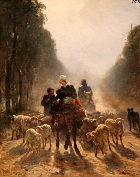 Road to Market painting (1858-9) by Constant Troyon at Art Institute of Chicago. Chicago, IL.