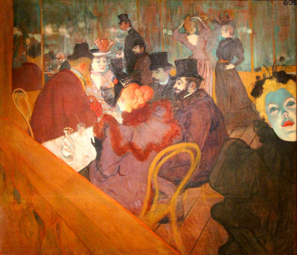 At Moulin Rouge painting (1892-5) by Henri de Toulouse-Lautrec at Art Institute of Chicago. Chicago, IL.