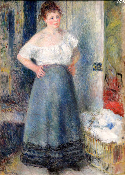 The Laundress painting (1877-9) by Auguste Renoir at Art Institute of Chicago. Chicago, IL.