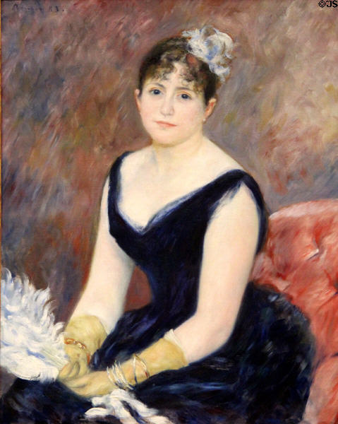 Madame Léon Clapisson painting (1883) by Auguste Renoir at Art Institute of Chicago. Chicago, IL.