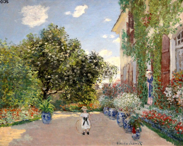 Artist's House at Argenteuil painting (1873) by Claude Monet at Art Institute of Chicago. Chicago, IL.
