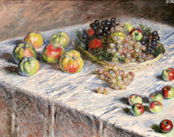 Apples & Grapes painting (1880) by Claude Monet at Art Institute of Chicago. Chicago, IL.