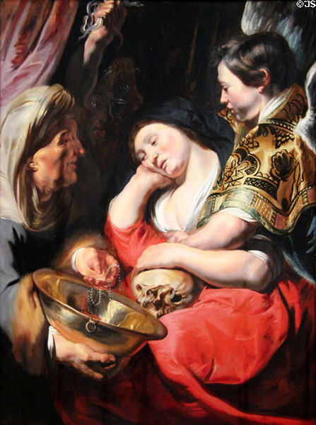Temptation of the Magdalene painting (1616-7) by Jacob Jordaens at Art Institute of Chicago. Chicago, IL.