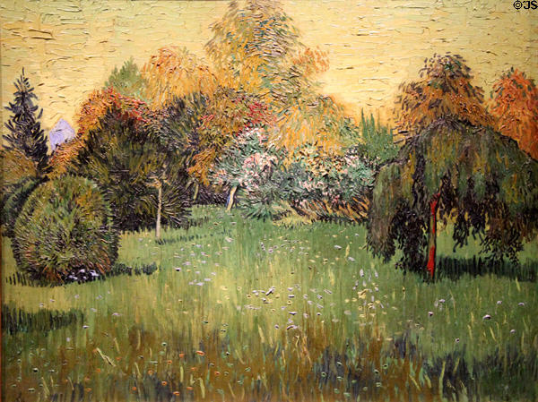The Poet's Garden painting (1888) by Vincent van Gogh at Art Institute of Chicago. Chicago, IL.
