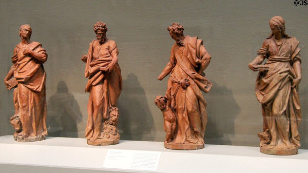 Terracotta Evangelists figures (c1580) by Alessandro Vittoria of Italy at Art Institute of Chicago. Chicago, IL.