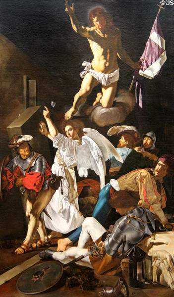 The Resurrection painting (1619-20) by Cecco del Caravaggio at Art Institute of Chicago. Chicago, IL.