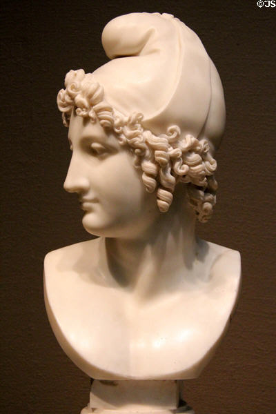 Marble bust of Paris (1809) by Antonio Canova at Art Institute of Chicago. Chicago, IL.