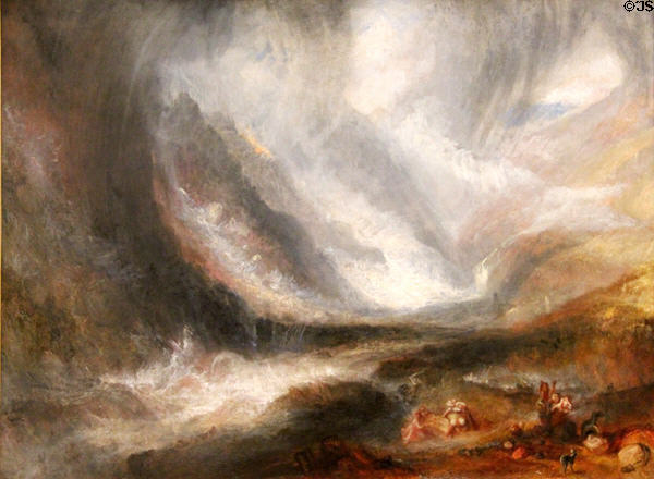 Valley of Aosta: Snowstorm, Avalanche & Thunderstorm painting (1836-7) by Joseph Mallord William Turner at Art Institute of Chicago. Chicago, IL.