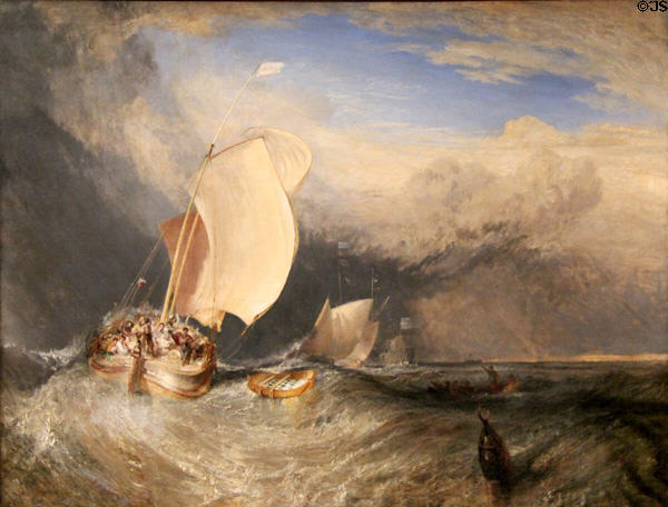 Fishing Boats with Hucksters Bargaining for Fish painting (1837-8) by Joseph Mallord William Turner at Art Institute of Chicago. Chicago, IL.