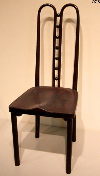 Side chair no. 371 (1906) by Josef Hoffman of Vienna, Austria at Art Institute of Chicago. Chicago, IL.