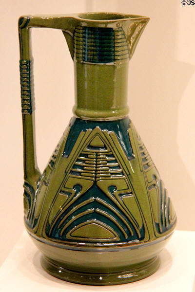 Stoneware pitcher (c1904) by Peter Behrens for Westerwald Art Pottery of Germany at Art Institute of Chicago. Chicago, IL.