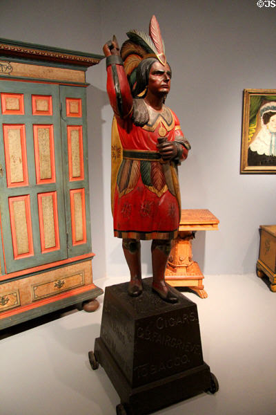 Cigar store Indian (1888-1903) by Samuel A. Robb of New York City at Art Institute of Chicago. Chicago, IL.