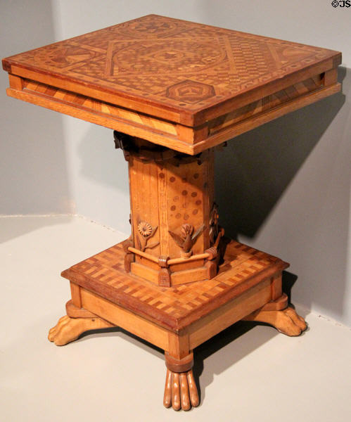Inlaid table (1880-1914) from Chicago, IL at Art Institute of Chicago. Chicago, IL.