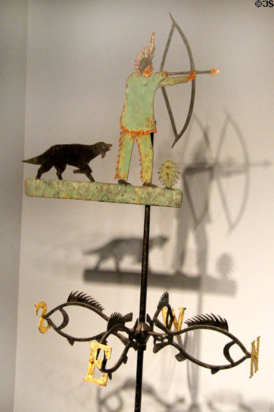 Weathervane with Indian & four fish (late 19th or early 20thC) by Henry Driehaus of PA at Art Institute of Chicago. Chicago, IL.