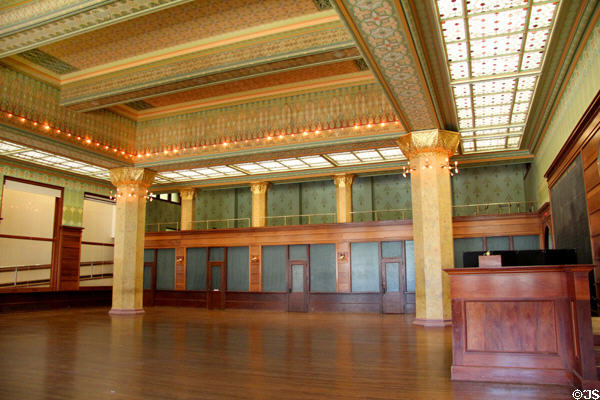 Trading room (1893-4) from demolished Chicago Stock Exchange by Louis H. Sullivan & Dankmar Adler at Art Institute of Chicago. Chicago, IL.