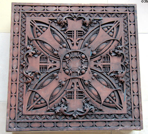 Terracotta decorative panel (1905) from demolished Eli B. Felsenthal Store, Chicago by Louis H. Sullivan at Art Institute of Chicago. Chicago, IL.