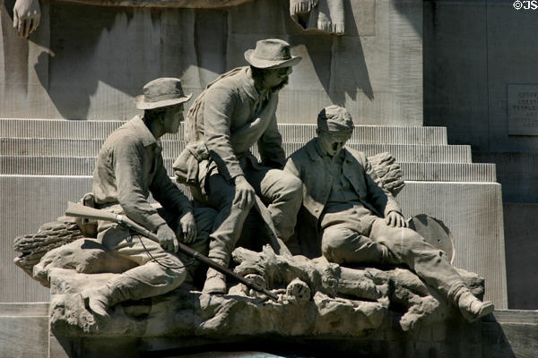 Soldiers on Civil War Memorial. Indianapolis, IN.
