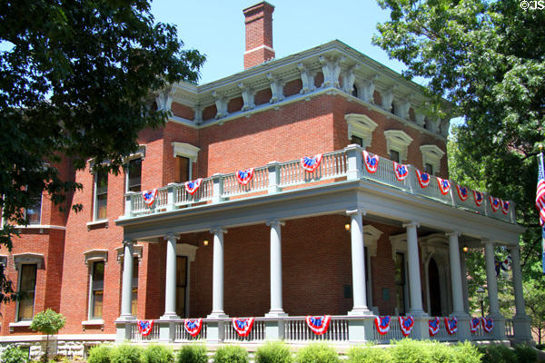 Benjamin Harrison home (1874) (1230 N. Delaware St.) now Benjamin Harrison Presidential Site. Indianapolis, IN. Architect: H.T. Brandt.